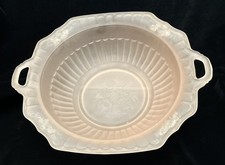 Pink Satin Depression Glass Console Bowl with Scalloped Flared Rim, circa 1930s — listing 6