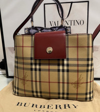 Burberry Beat Check Quilted Small Shoulder Bag with Black Leather Buckle Flap