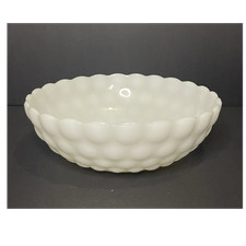 Anchor Hocking Fire King White Milk Glass Bubble Pattern Cup & Saucer Set — listing 2