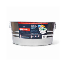 Vintage Galvanized Round Wash Tub with Side Handles — listing 3