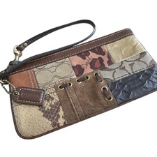 Handcrafted Patchwork Snakeskin & Leather Shoulder Bag with Studded Medallion Detailing — listing 5