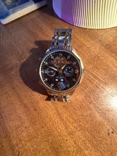 Black-Tone Skeleton Automatic Wristwatch with Gold Movement and Tachymeter Bezel — listing 5