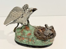 Antique Cast Iron 'Eagle and Eaglets' Mechanical Bank — listing 5
