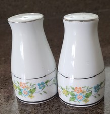 Vintage Hand-Painted Porcelain Rose Salt and Pepper Shaker Set, Japan