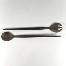 Modern Danish Stainless Wooden Handle Flatware Set, Service for Six Plus Extras (35 pieces) — listing 2
