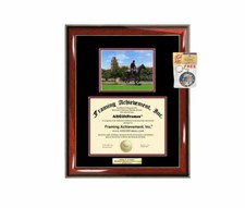 Texas Tech University Diploma Frame with Gold Embossed Seal, Mahogany Finish, Red/White Double Mat — listing 6