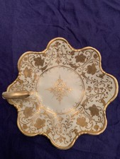 Hand-Painted Floral Porcelain Cabinet/Display Plate with Gilt Border — listing 2