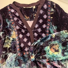 Soft Surroundings Burgundy Velour Loungewear Set (Top & Pants) — listing 3