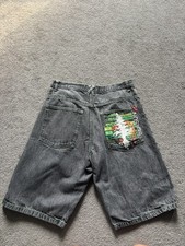 Vintage Denim Jean Shorts (Jorts), Medium-Wash, Five-Pocket High-Waisted