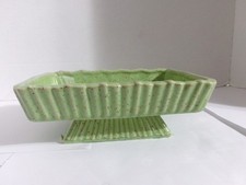 Green Glazed Ceramic Planter Bowl, 14" Wide, Low Bowl Form — listing 5