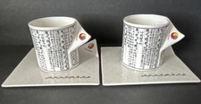Hankook Fine Bone China Espresso Cup & Square Saucer Set with Korean Hunminjeongeum (Hangul) Calligraphy Motif — listing 4