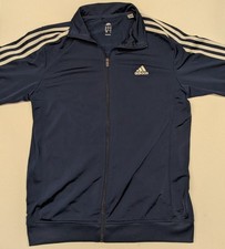 Adidas Black 3-Stripes Full-Zip Track Jacket, Size Small — listing 5