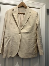 Banana Republic Blue & White Tweed Frayed-Edge Open-Front Jacket — listing 5