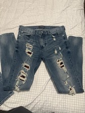 PacSun Distressed High-Rise Skinny Jeans, Medium Wash