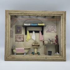 Framed 3D Diorama Shadowbox - Ornate Victorian Bathroom Scene — listing 5
