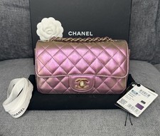 Chanel Mini Flap Bag Black Caviar Leather Crossbody