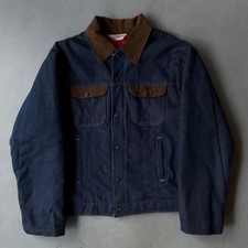 Vintage Key Imperial Corduroy-Collar Blanket-Lined Denim Chore Jacket — listing 4