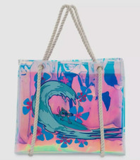 Disney Lilo & Stitch Iridescent Holographic PVC Beach Tote Bag with Rope Handles — listing 4