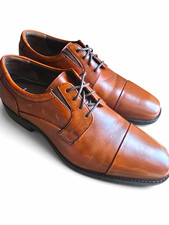 Johnston & Murphy Men's Brown Leather Lace-Up Casual Dress Shoes — listing 5