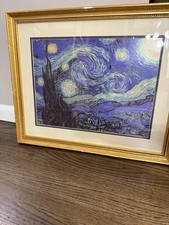 Van Gogh 'Starry Night' Framed Art Print in Ornate Gold Frame — listing 5
