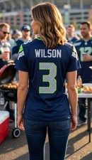 Nike NFL Seattle Seahawks Russell Wilson #3 On Field Jersey, Navy, Size S — listing 5