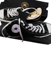 Vintage Converse Chuck Taylor All Star Made in USA High-Top Sneakers, Aqua/Yellow Two-Tone, Size 5 — listing 4