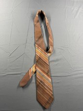 Vintage Beau Brummell Light Blue Striped Necktie — listing 2