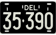 Vintage Delaware Porcelain License Plate "61-471" — listing 3
