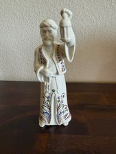 Resin Nativity Figurines - Joseph and Mary with Jeweled Robes and Gold Scrollwork, Set of 2