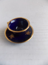 Limoges France Miniature Porcelain Teapot Burgundy Courting Couple — listing 3