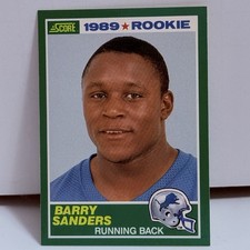 1989 Score Barry Sanders Rookie Card #257 Detroit Lions — listing 6