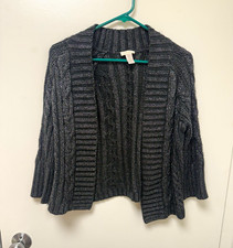 Chico's Metallic Silver Textured Knit Sweater Top — listing 4