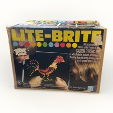 Vintage 1981 Hasbro Lite-Brite Model 5455 in Original Box with Pegs — listing 5