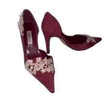 Sacha London 'X-Ray' Taupe Nubuck Suede Square-Toe Block Heel Pumps, Size 10B — listing 2