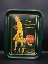 Coca-Cola "He's Coming Home Tomorrow" Metal Serving Tray — listing 5