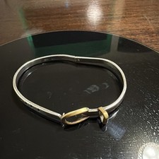 sterling modernist Modernist Sterling Silver Wide Link Bracelet with Overlapping Disc Design — listing 3