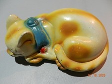 Vintage Chalkware Kitten on Pillow Carnival Prize Figurine / Bank — listing 2