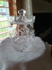 Cut Crystal Covered Preserve / Jam Jar with Faceted Ball Finial Yes - Waterford — listing 2