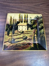 TamSan Designs Hand-Painted Decorative Plate, 'Renaissance' Lemon Motif