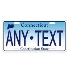 Vintage 1980 Connecticut "The Constitution State" Novelty License Plate