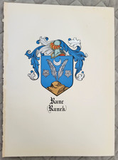 Framed Hand-Painted 'Guiney' Family Coat of Arms Heraldic Crest — listing 5
