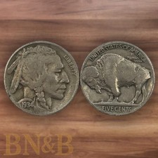 Buffalo Nickel (Indian Head Five Cents), Type 2, Recessed Ground Reverse - Date Not Visible — listing 4