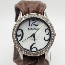 Kessaris Women's Rhinestone Cocktail Watch, Tonneau Case with Roman Numeral Dial