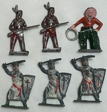 Vintage Hand-Painted Lead Figures - Elderly Couple Seated on Park Bench — listing 2