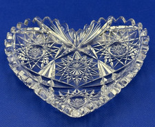 Vintage Clear Pressed Glass Heart-Shaped Hobnail Beaded Trinket/Candy Dish — listing 4