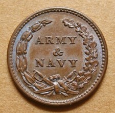 1863 Civil War Token - Indian Head Obverse / Patriotic Reverse (Copper Cent-Sized) — listing 5