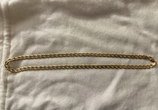 14K Gold Filigree Hamsa Hand Pendant on 17" Box Chain Necklace (Italy)