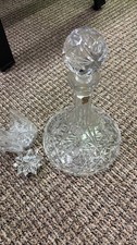 Cut Crystal Ships Decanter with Faceted Stopper — listing 2