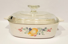 Corning Ware Abundance (Fruit Basket) Pattern Casserole Dish — listing 4