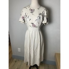 Miss Dorby Petites Vintage Olive Green Embroidered Short-Sleeve Dress — listing 4